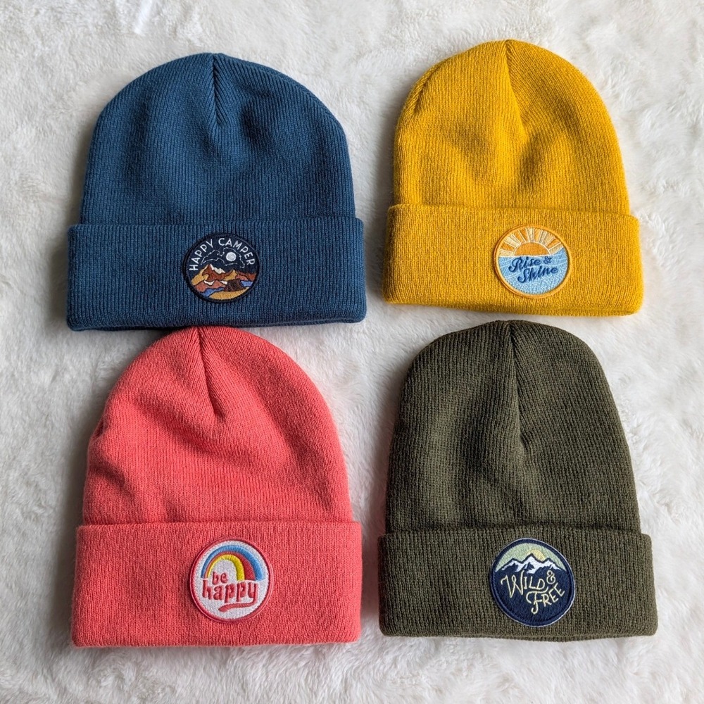 Seaslope Kid's Knit Beanie Hat Set of 4